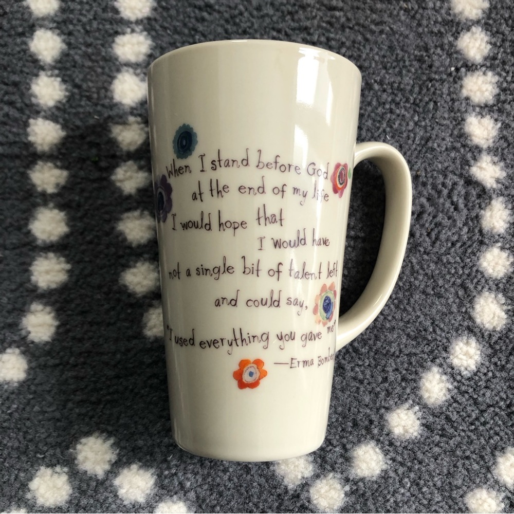 (NATURAL LIFE) Tall Porcelain “I used everything you gave me” Coffee Mug